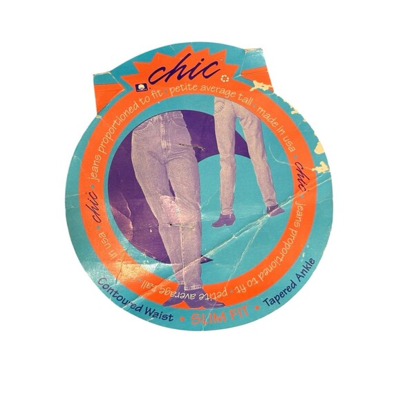 VTG 90s CHIC Relaxed Plus Blue Jeans Size 9 High Rise Mom NWT - Picture 6 of 6